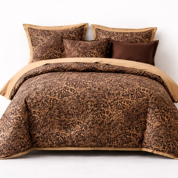 Pościel bawełna160x200 panterka z prześcieradłem – komplet premium 4cz PK818